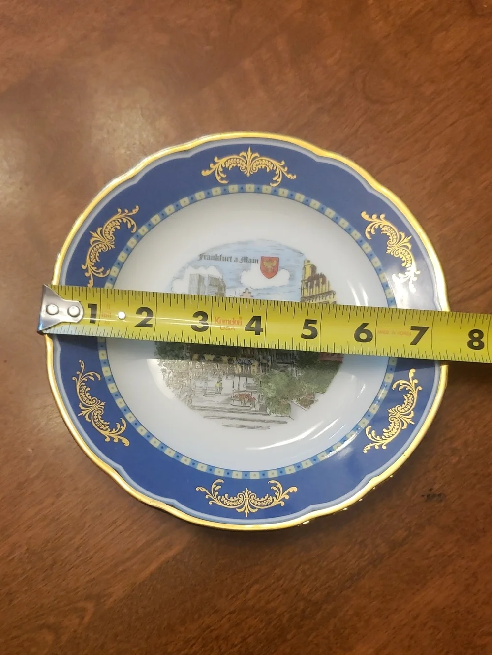 Vtg Kleiber Bavavarian Souvenir Plate - Frankfurt a. Main - 7.5